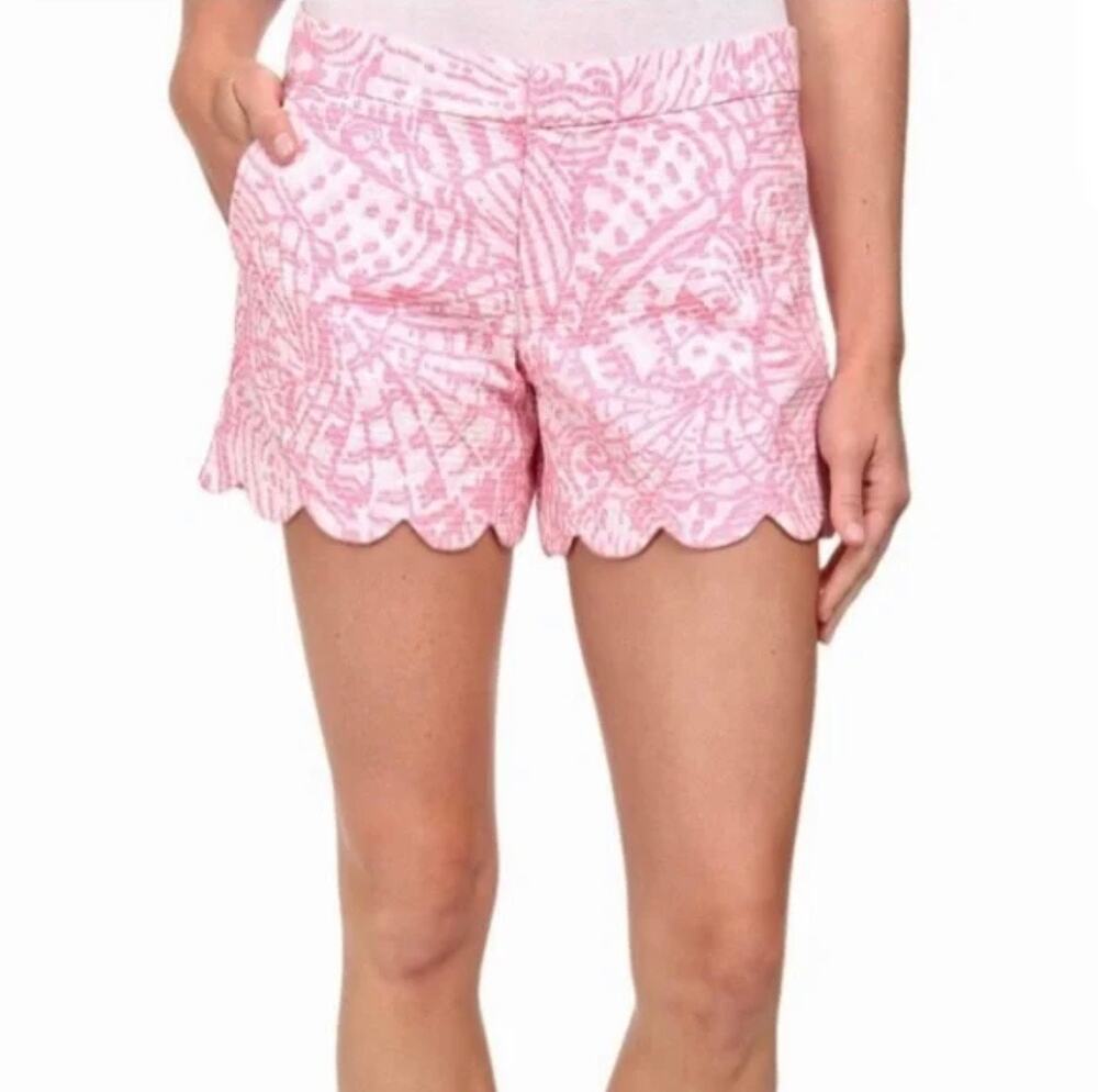 Lilly Pulitzer Buttercup Hubba Bubba Sea Cups Pink Scalloped Shorts